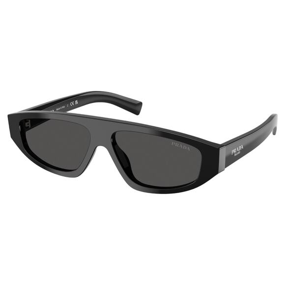 New PRADA Sunglasses Black Gray Lens 57-13-140 Authentic Prada - Picture 1 of 6